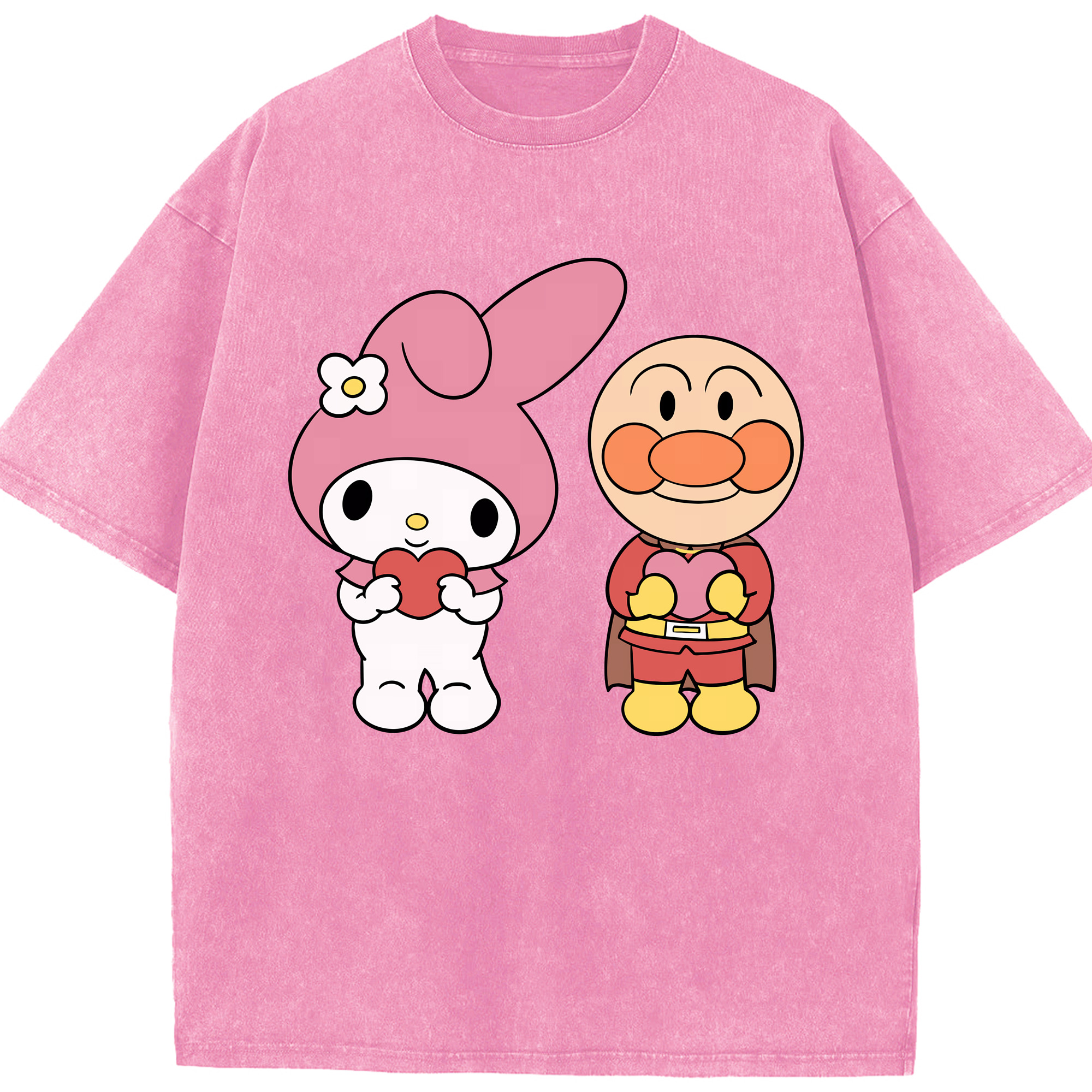 （画像用） アンパンマン Anpanman 綿100% ヴィンテージ風 半袖Tシャツ（フロントプリント）